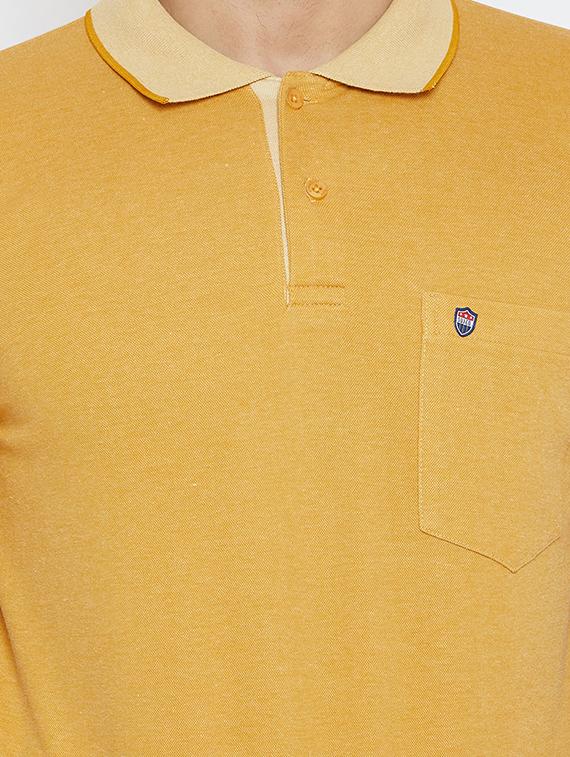 yellow solid polo t-shirt - 17453689 - Standard Image - 4