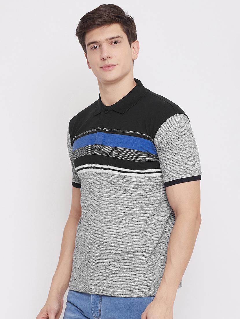 black striped polo t-shirt - 17453730 -  Standard Image - 1