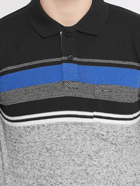 black striped polo t-shirt - 17453730 - Standard Image - 4