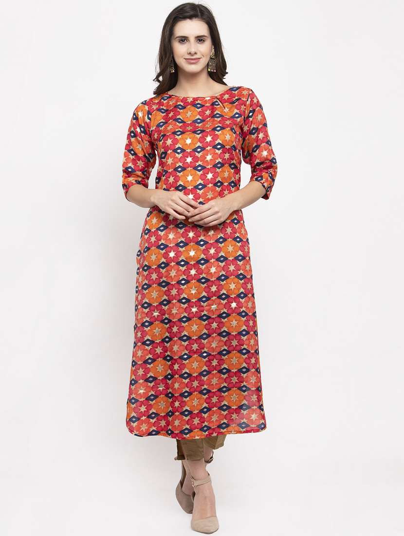 floral straight kurta