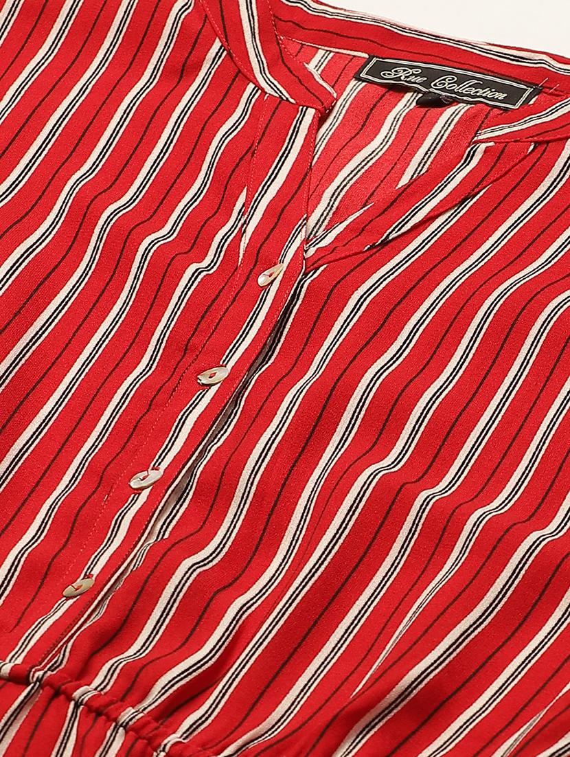 tie front striped jumpsuit - 17454278 - Standard Image - 4