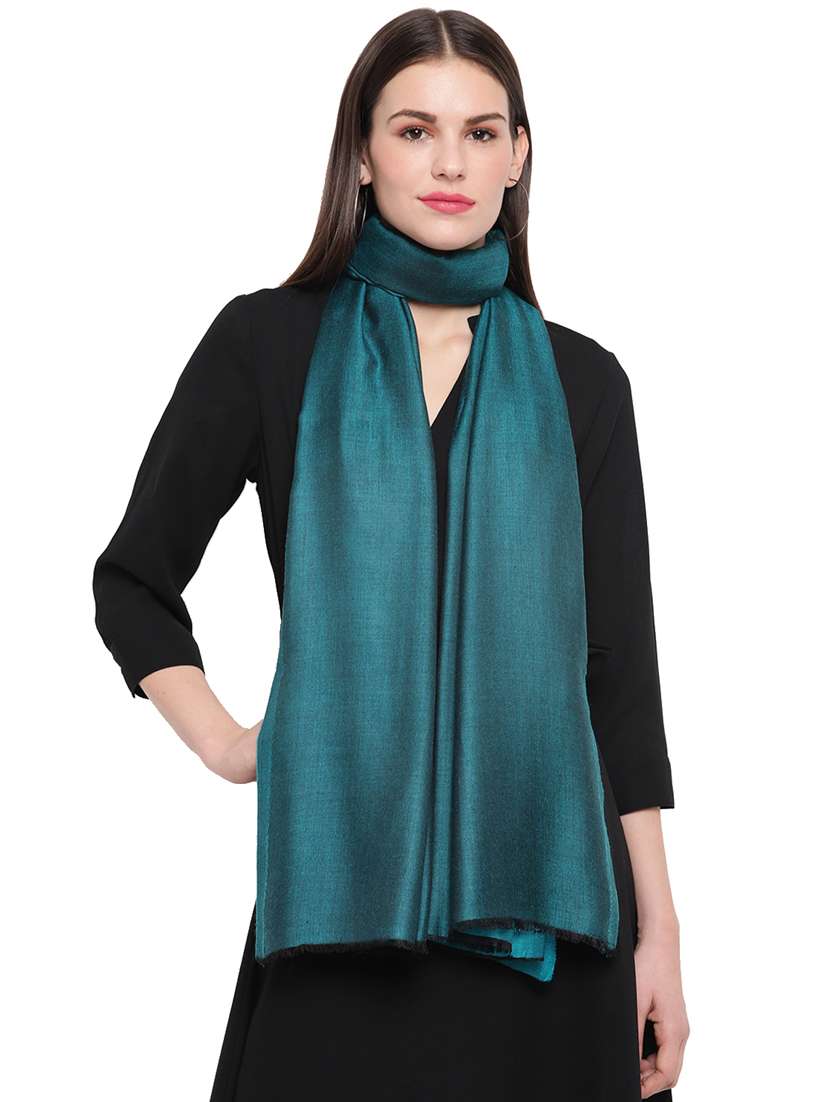 light blue modal silk stole - 17454497 -  Standard Image - 1