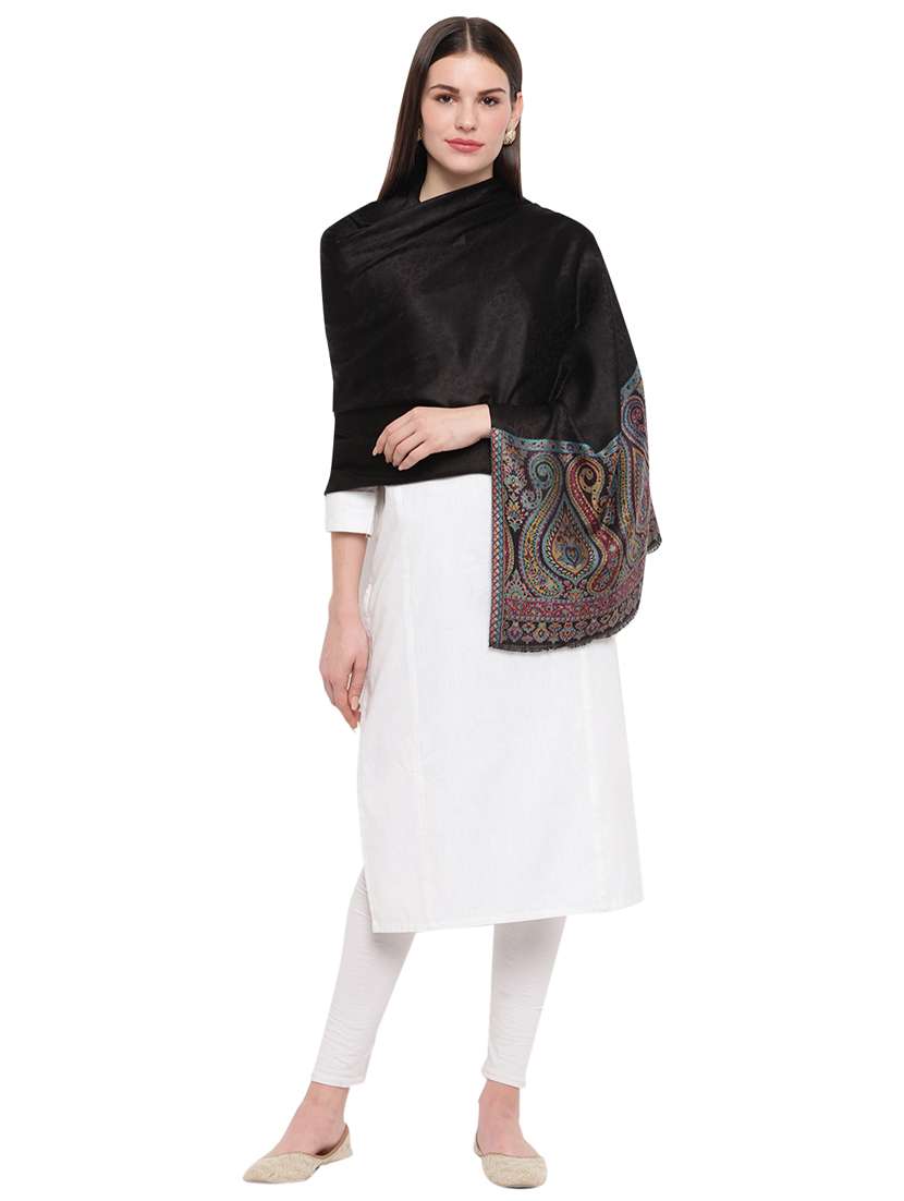 black modal silk stole - 17454511 -  Standard Image - 1