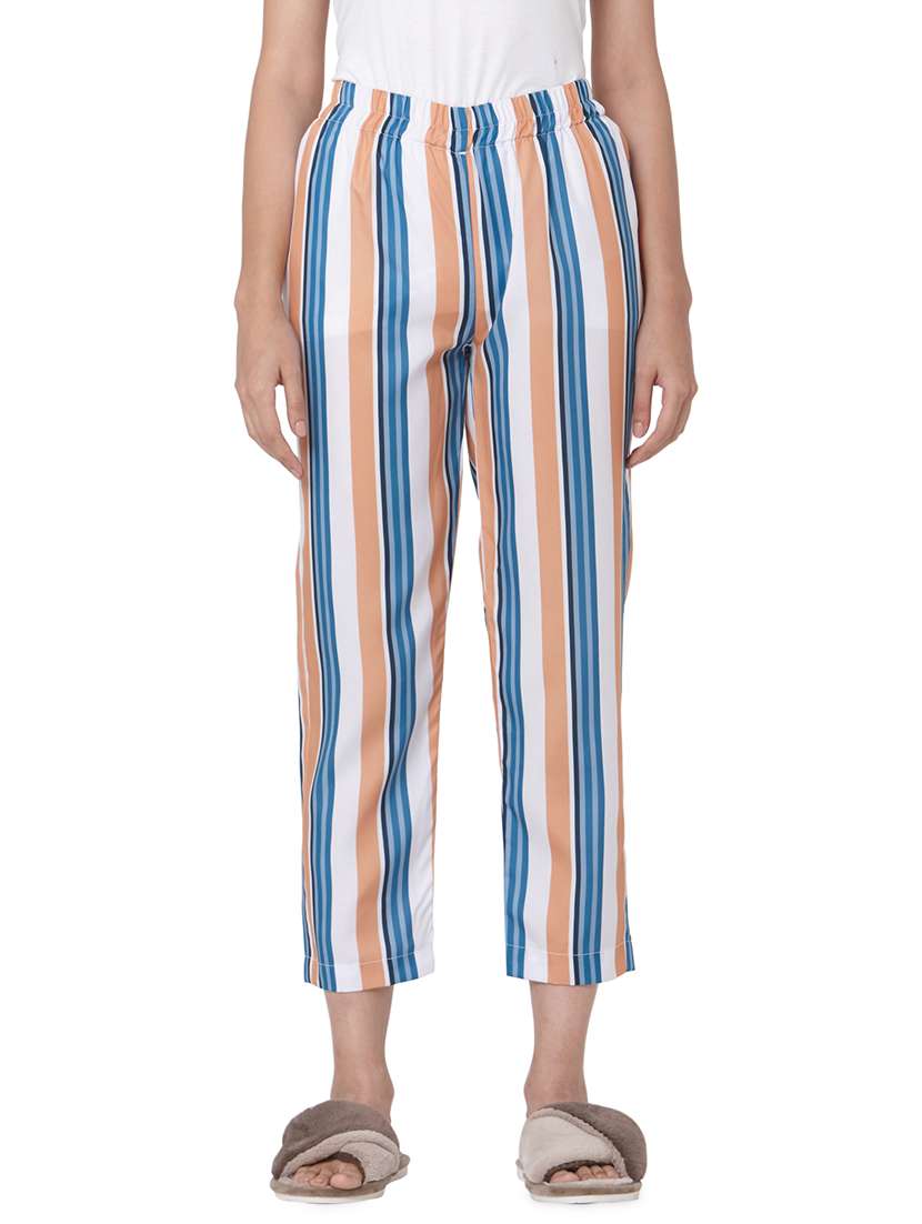 ankle length striped pajamas 