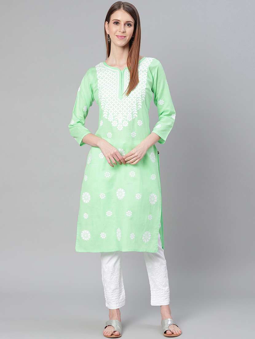 chikankari kurta pant set