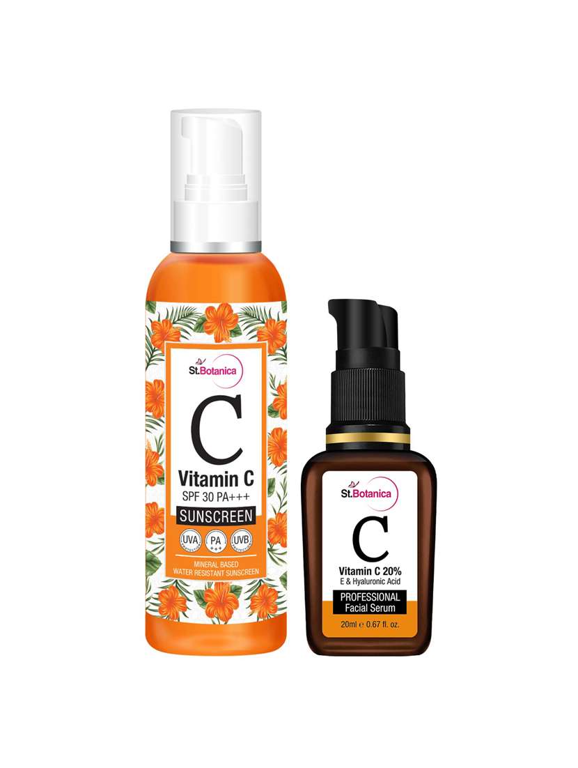 stbotanica vitamin c skin care | sunscreen spf30 120ml + face serum 20ml