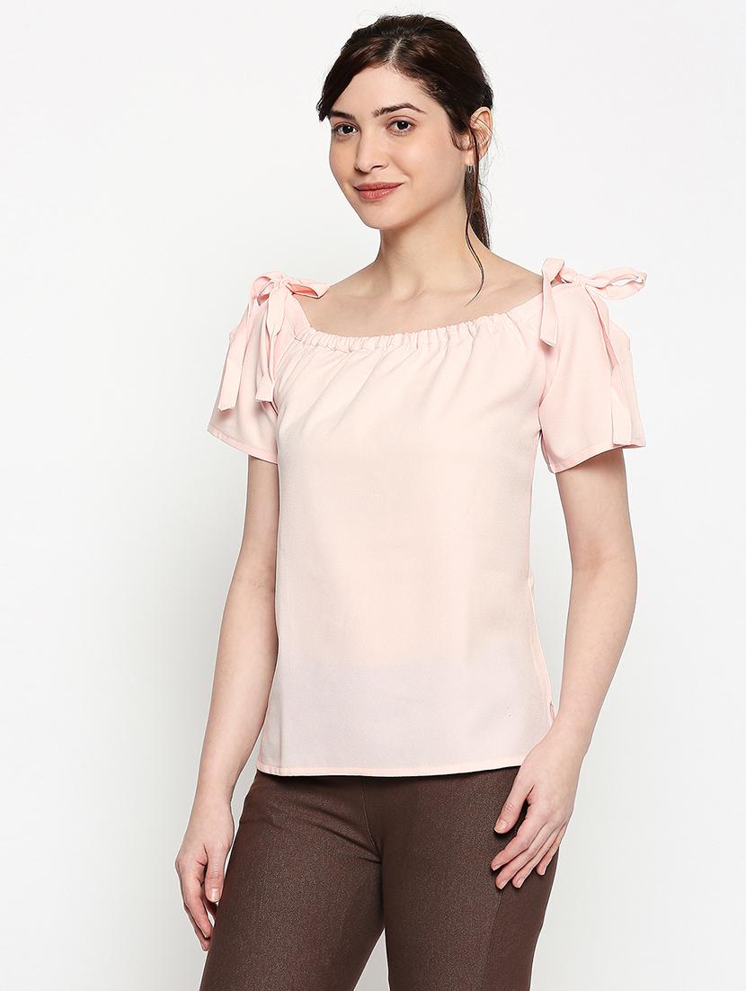 boat neck solid top - 17457773 - Standard Image - 1