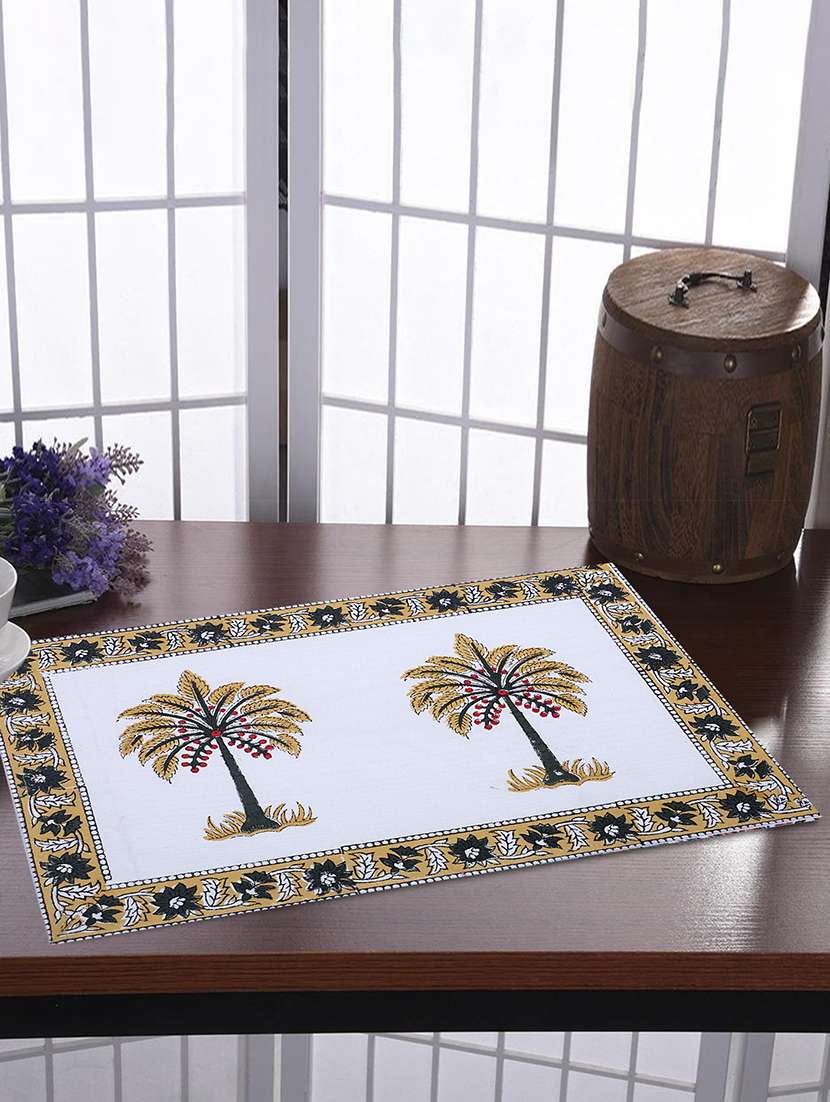 cotton dining table place mats (set of 6)