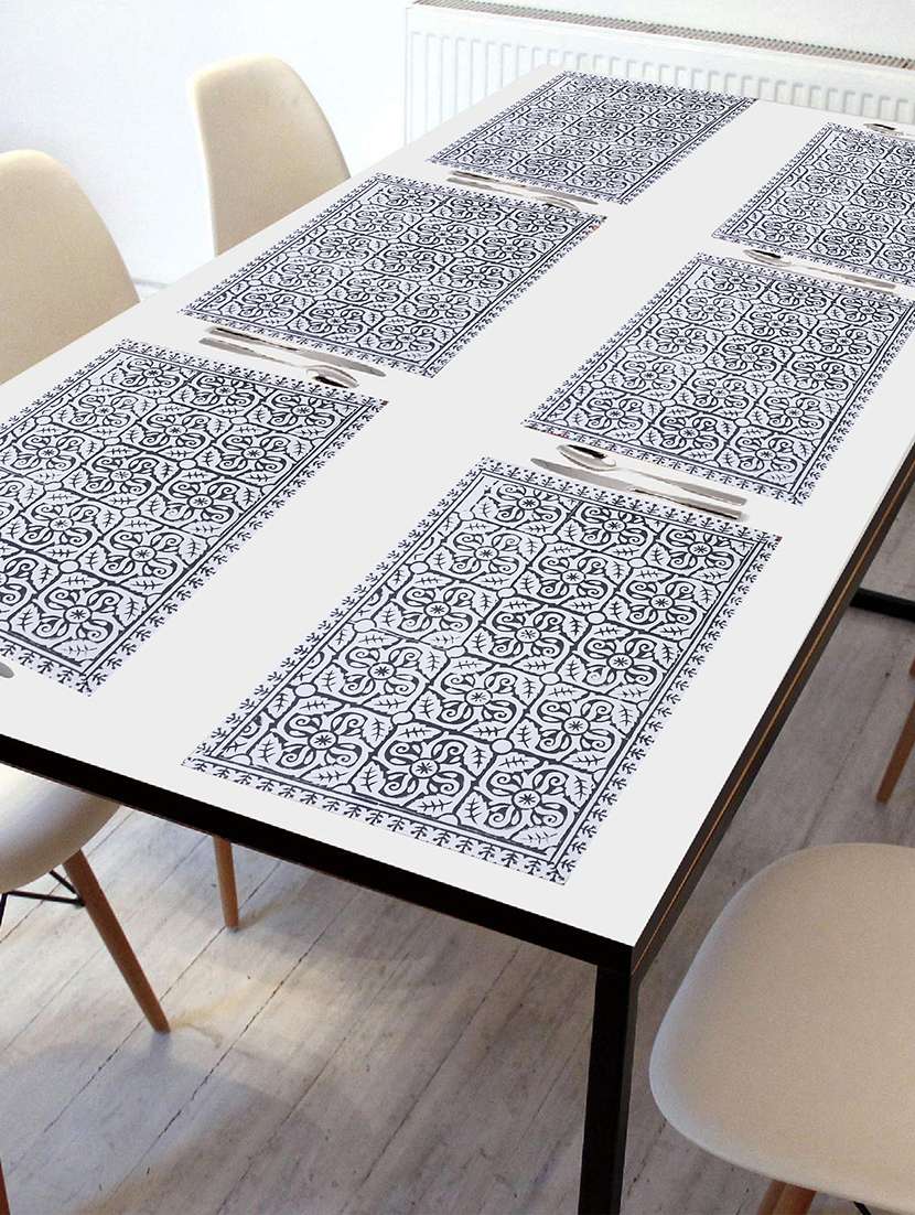 cotton dining table place mats (set of 6)