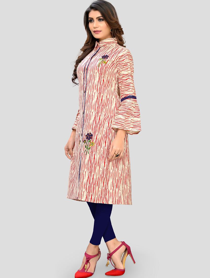printed a-line kurta - 17459403 - Standard Image - 1