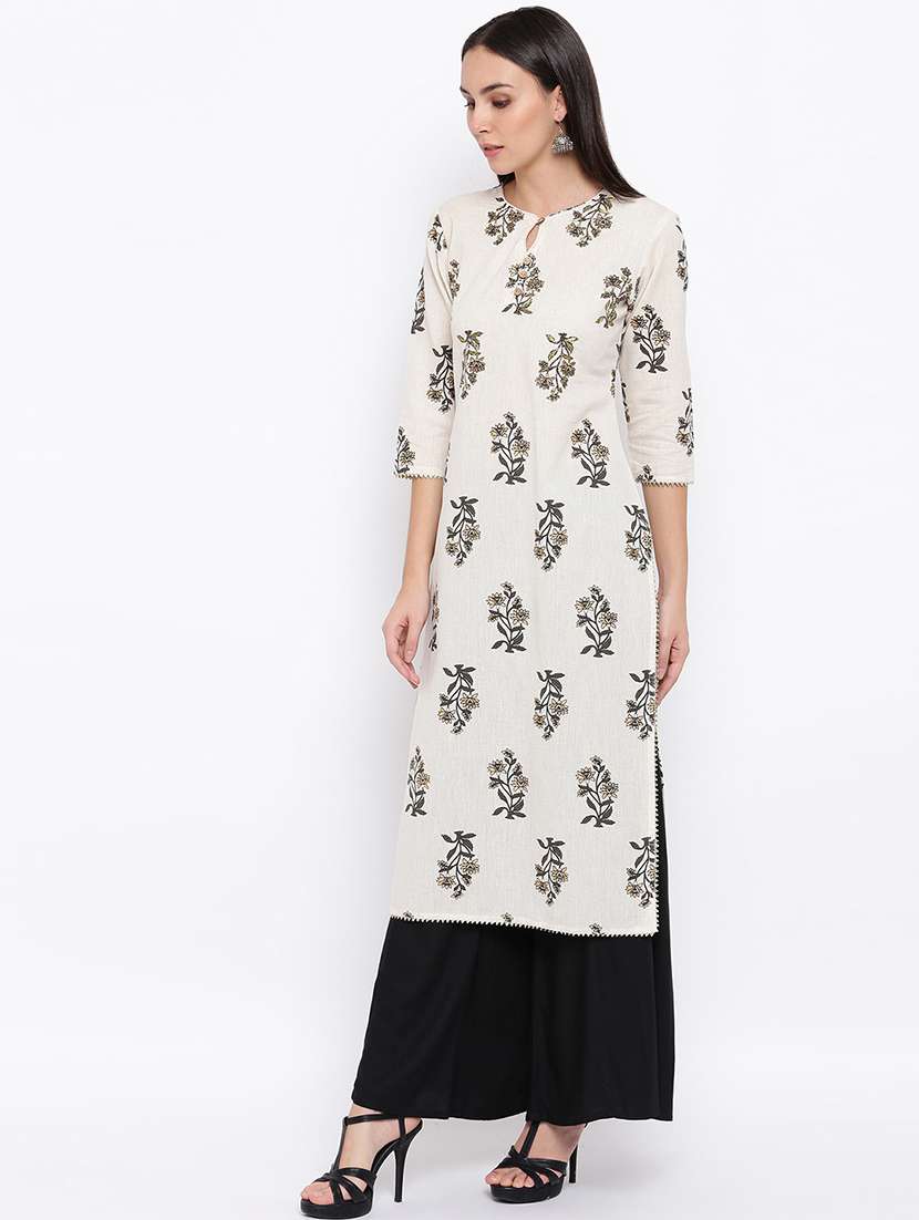 printed straight kurta - 17459470 - Standard Image - 1