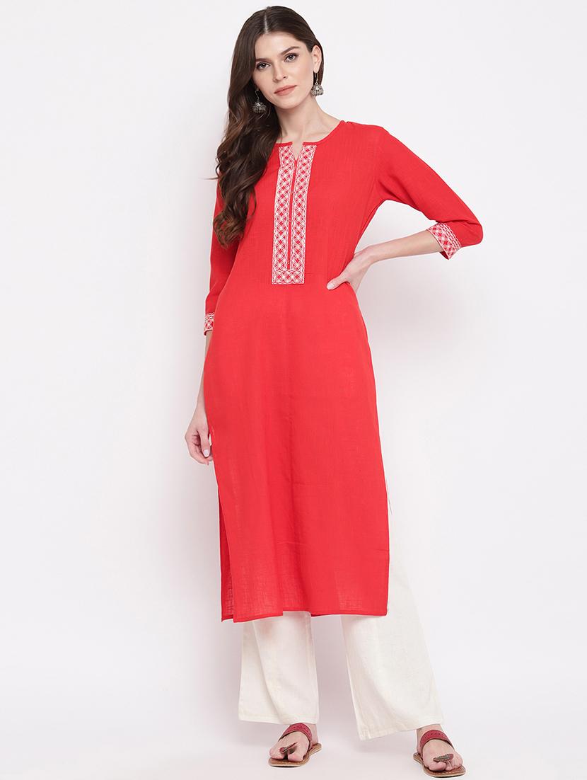 women's straight kurta - 17459472 - Zoom Image - 0