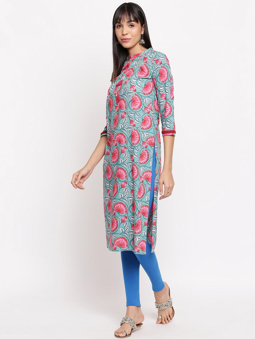 printed straight kurta - 17459503 - Standard Image - 1