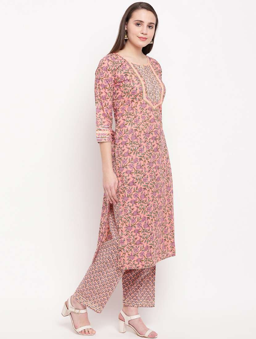 printed kurta pant set - 17459655 -  Standard Image - 1