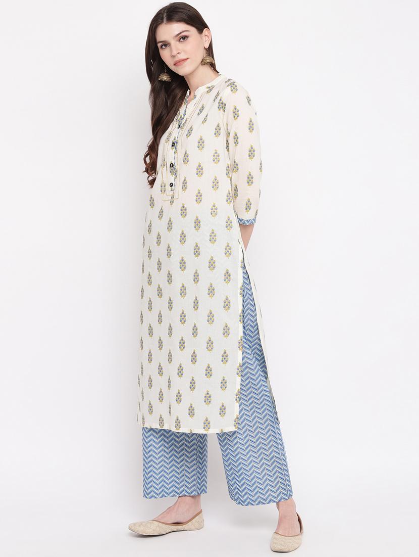 floral kurta palazzo set - 17459722 -  Standard Image - 1