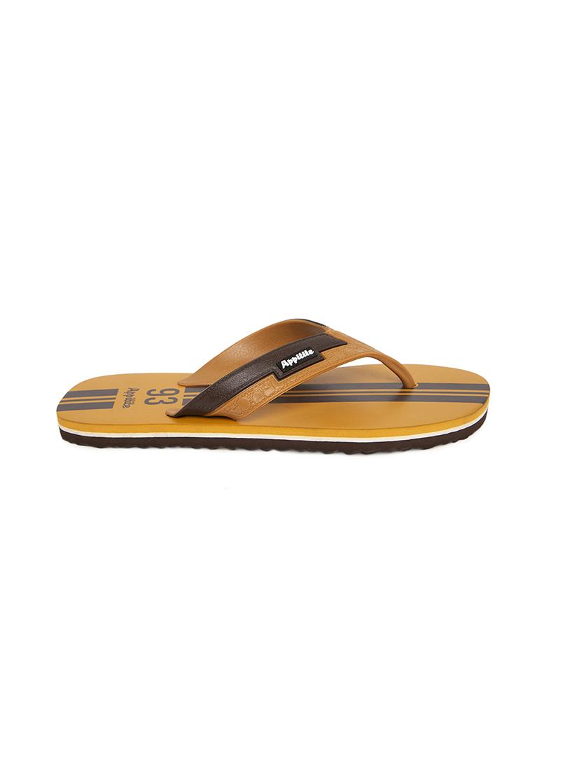 yellow rubber slip on flip flops - 17460769 - Standard Image - 1