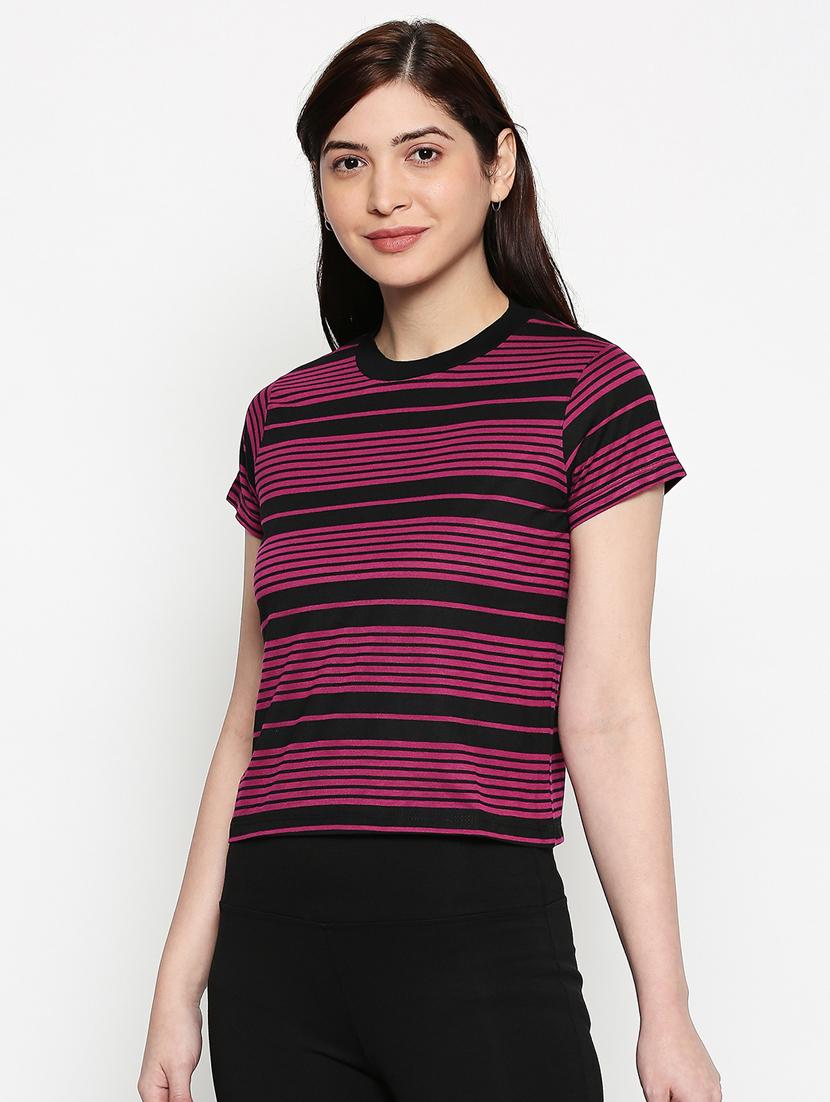 crew neck striped tee - 17461357 - Standard Image - 1