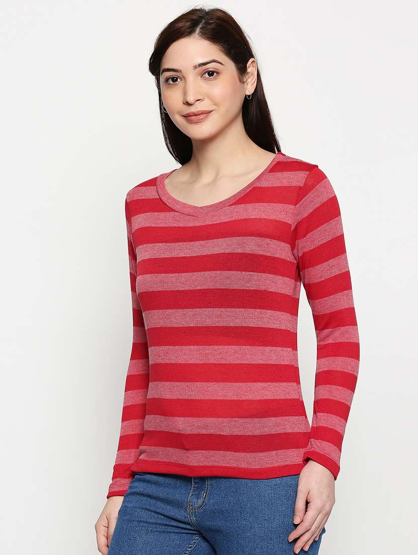 round neck striped  tee - 17461369 -  Standard Image - 1