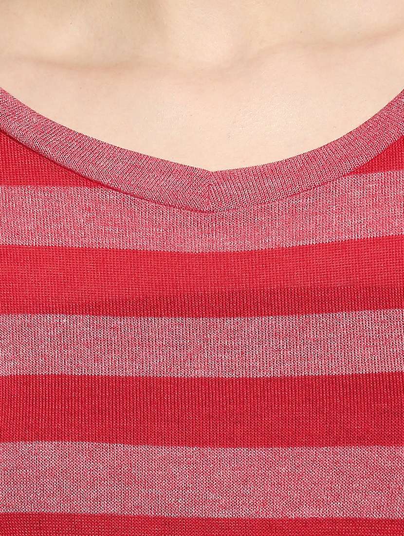 round neck striped  tee - 17461369 -  Standard Image - 4