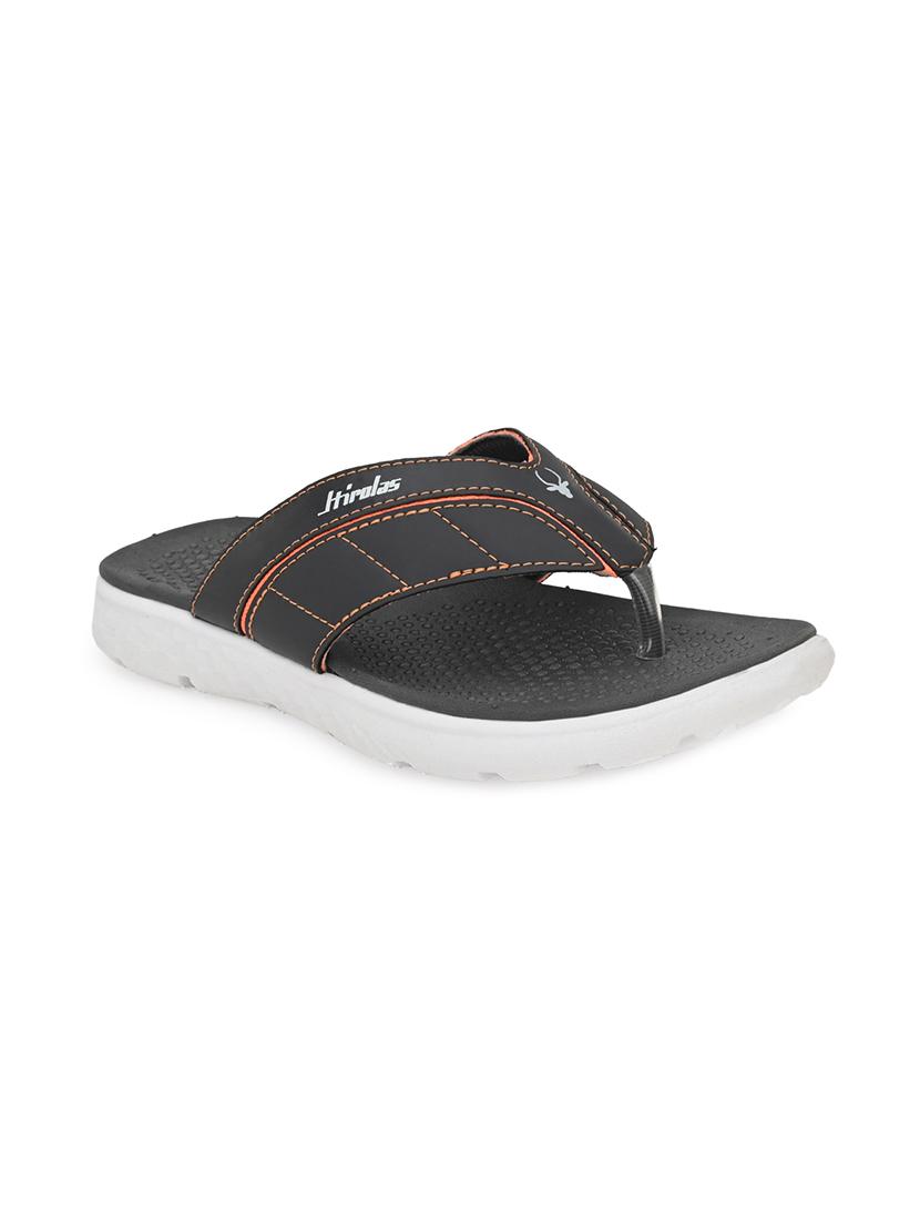 grey faux leather toe separator slippers