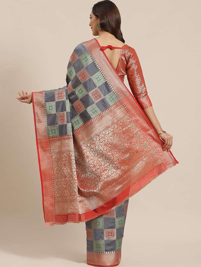 women's banarasi saree with blouse - 17462480 -  Standard Image - 1