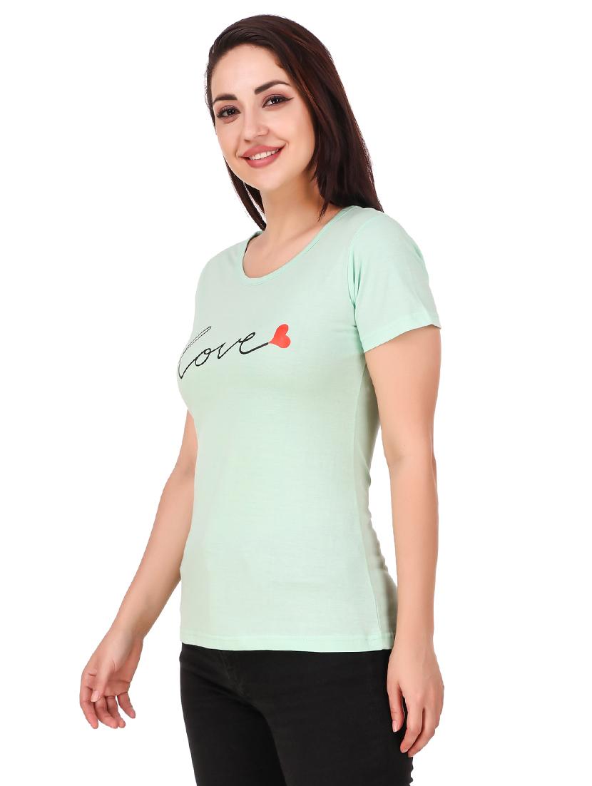 round neck typographic tee - 17462727 - Standard Image - 1