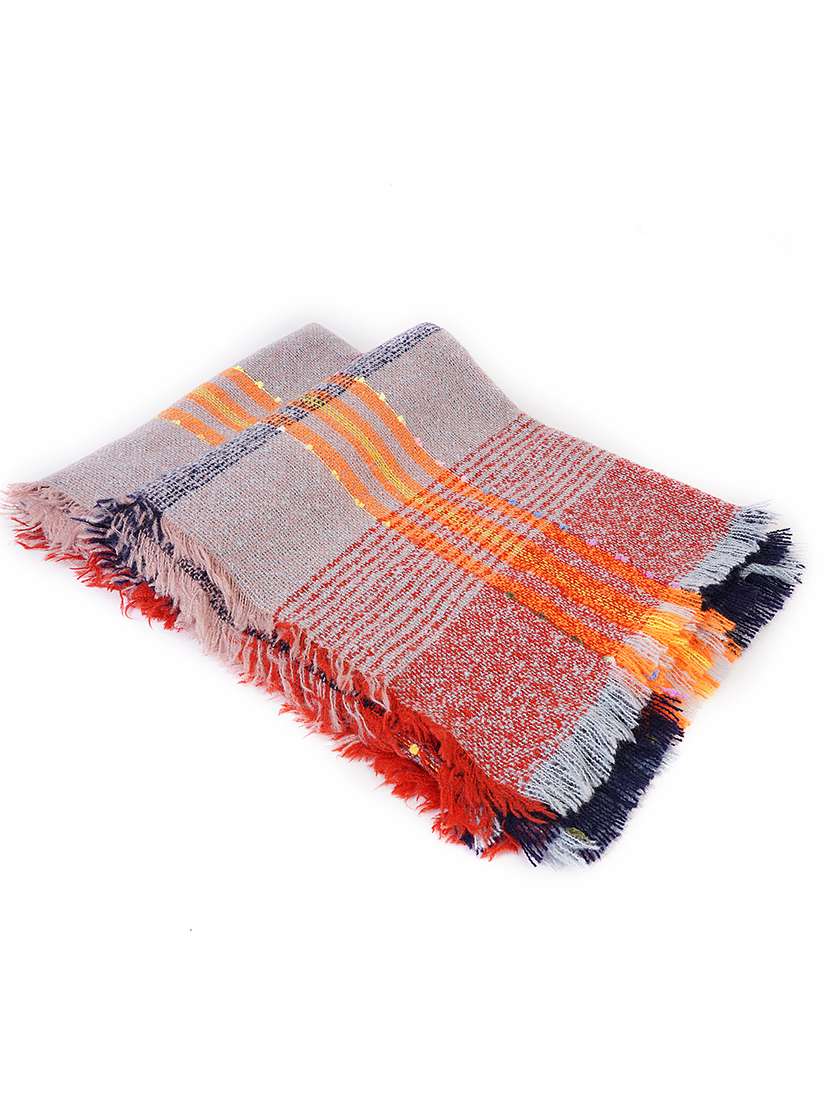 women's checks print stole - 17462827 -  Standard Image - 1