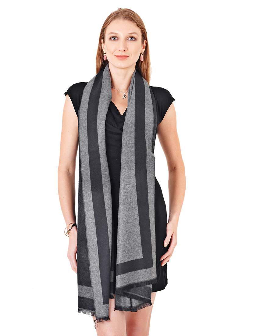 women's charcoal stole - 17462836 -  Standard Image - 1