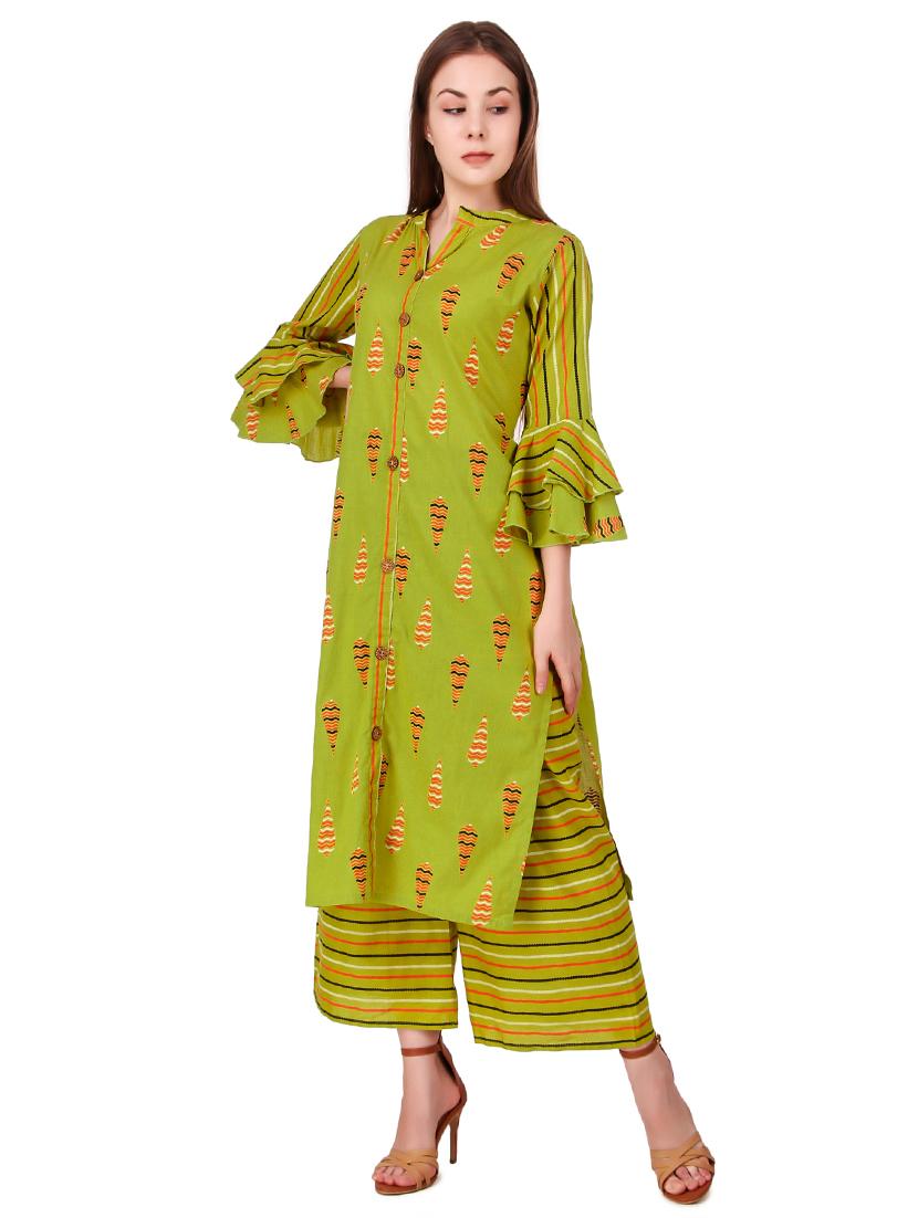 printed kurta palazzo set - 17463191 - Standard Image - 1