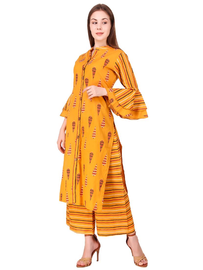 printed kurta palazzo set - 17463192 - Standard Image - 1