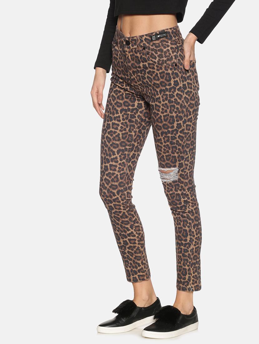 women's printed slim fit jeans - 17465189 -  Standard Image - 1