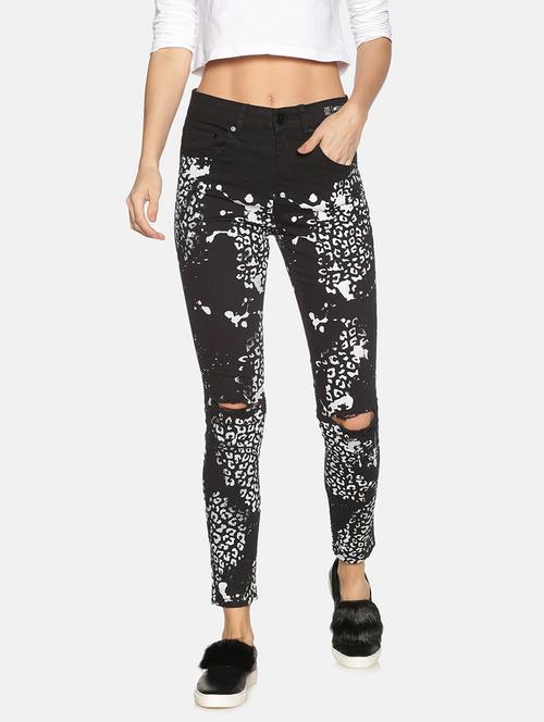 women's slash knee slim fit jeans - 17465191 - Standard Image - 0