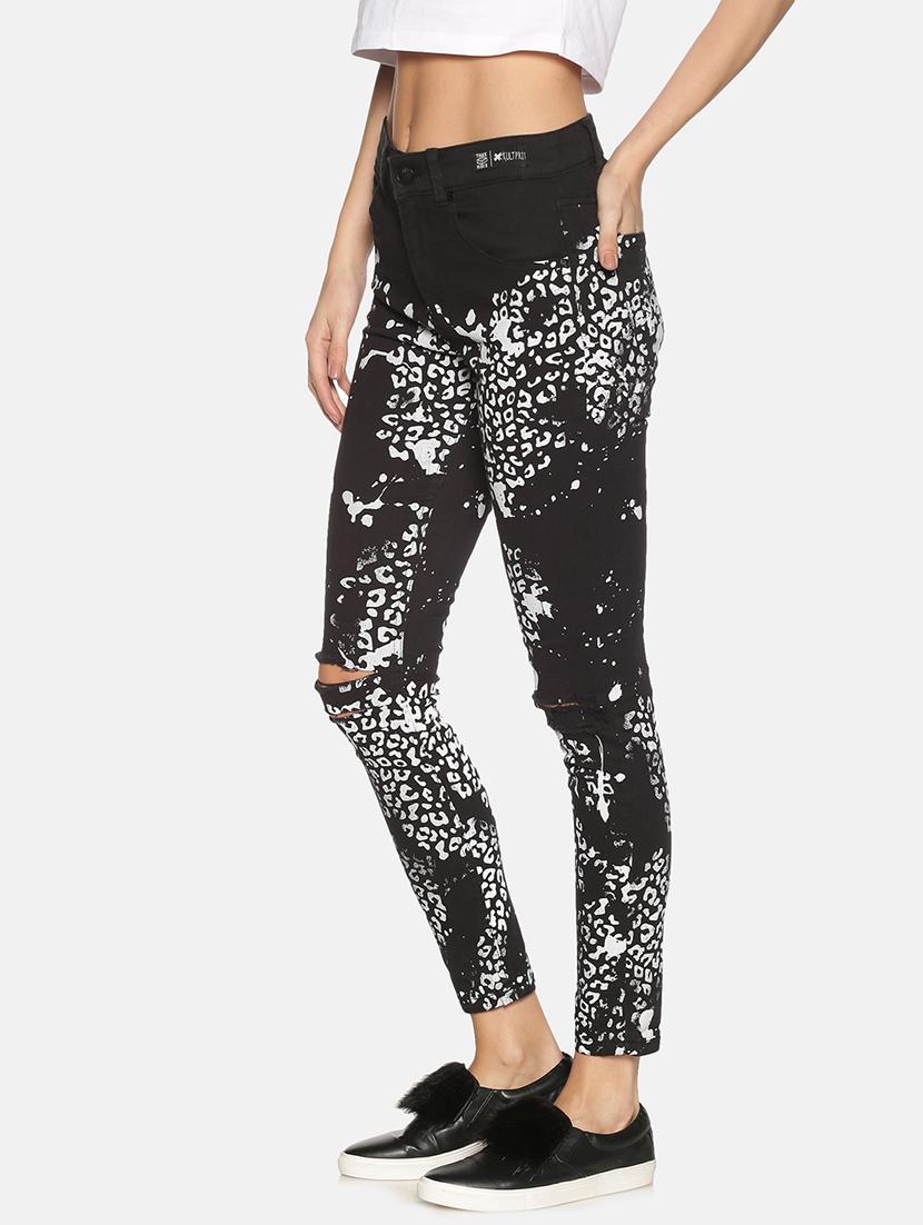 women's slash knee slim fit jeans - 17465191 -  Standard Image - 1