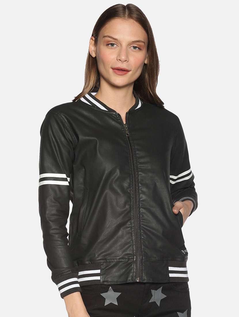 varsity striped bomber jacket 