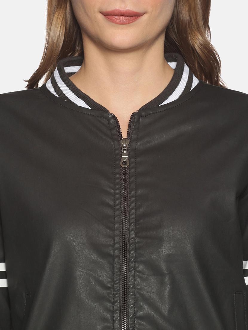 varsity striped bomber jacket - 17465196 - Standard Image - 4