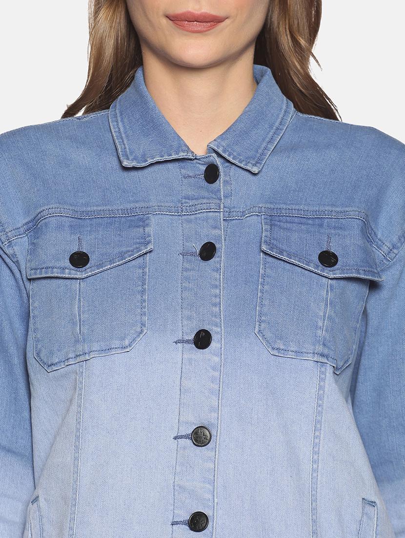 ombre denim jacket - 17465199 - Standard Image - 4