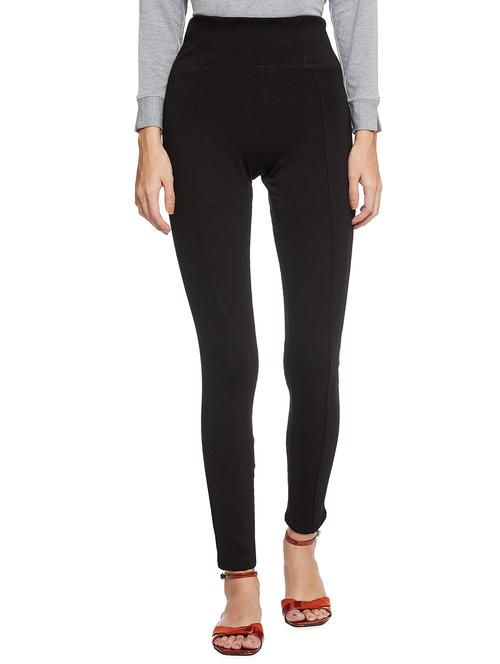 black cotton spandex leggings - 17465536 - Standard Image - 0