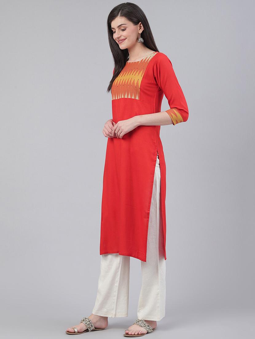 women's straight kurta - 17465804 - Standard Image - 1
