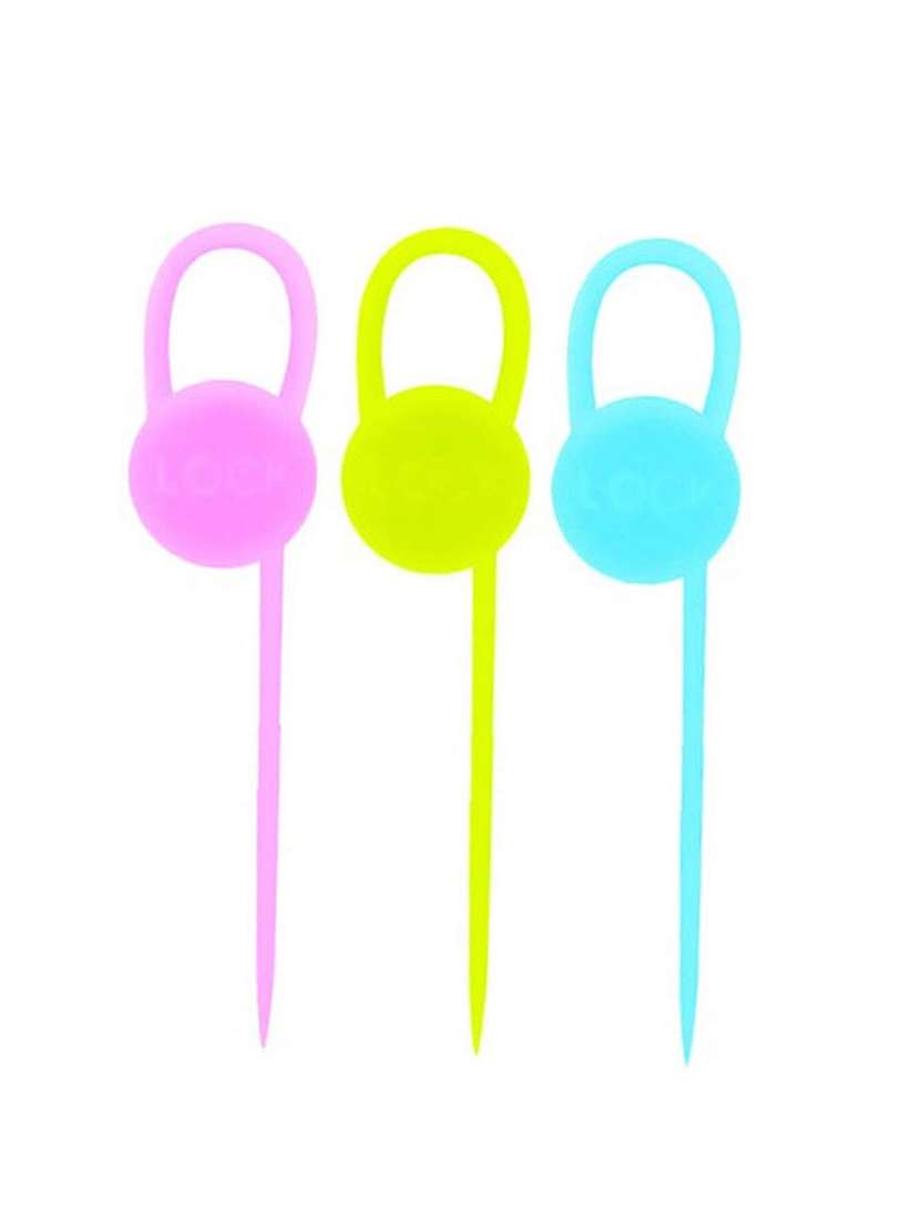 h'ent silicone cable lock seal storage  ties kitchen tool pack of 4(set 12)