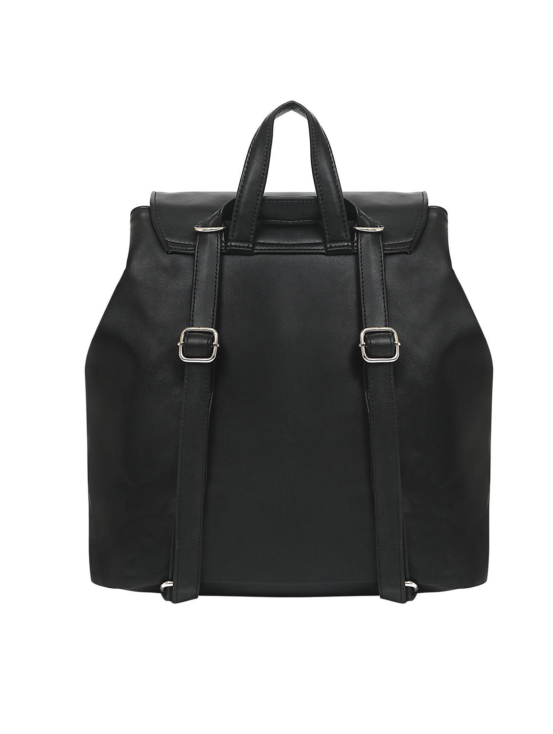 black leatherette (pu) regular backpack - 17466678 -  Standard Image - 1