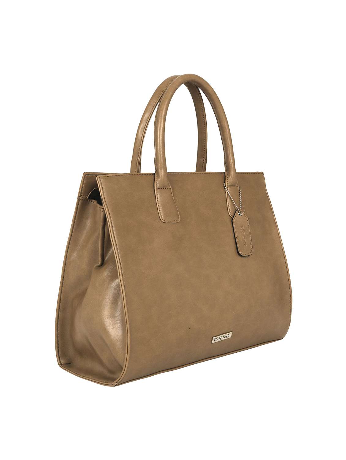 nude leatherette (pu) handbag - 17466712 - Standard Image - 4