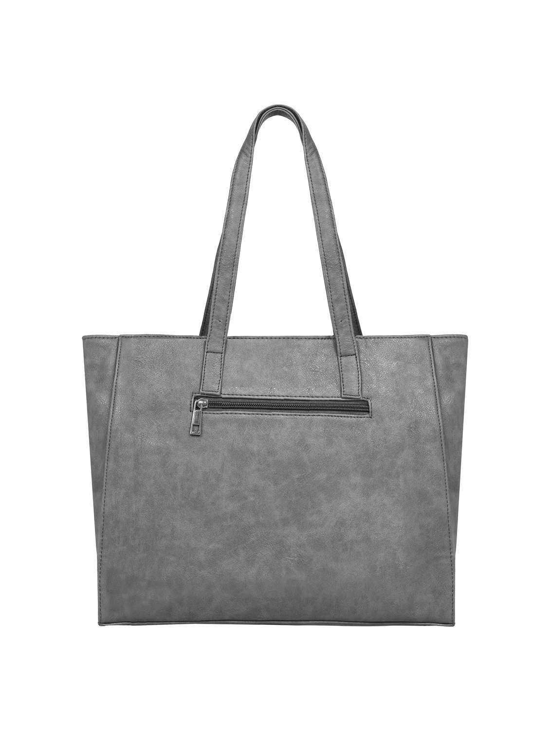 grey leatherette (pu) handbag - 17466717 - Standard Image - 1