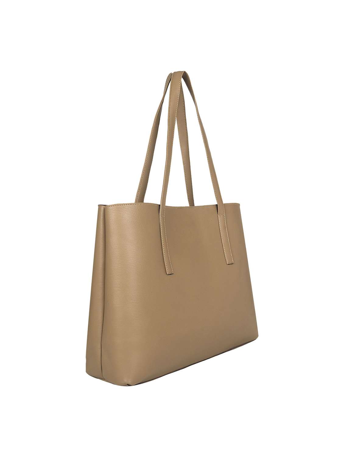 nude leatherette (pu) handbag - 17466727 -  Standard Image - 4