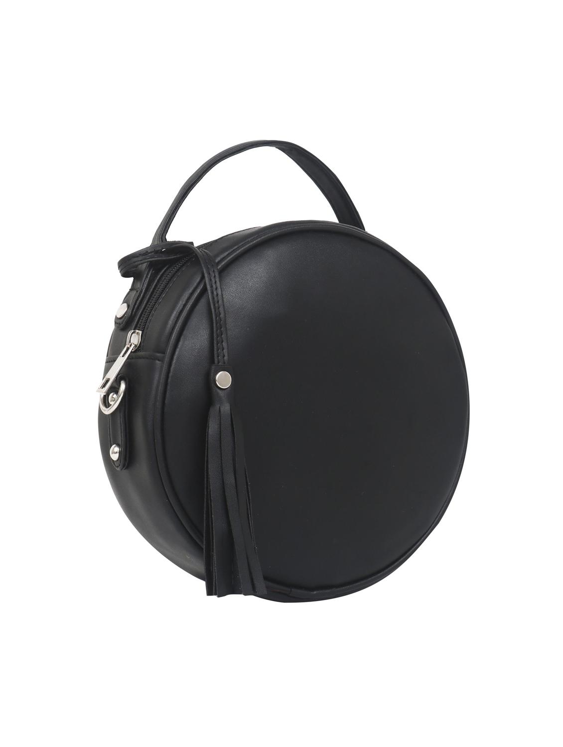 black leatherette (pu) sling bag - 17466764 - Standard Image - 4