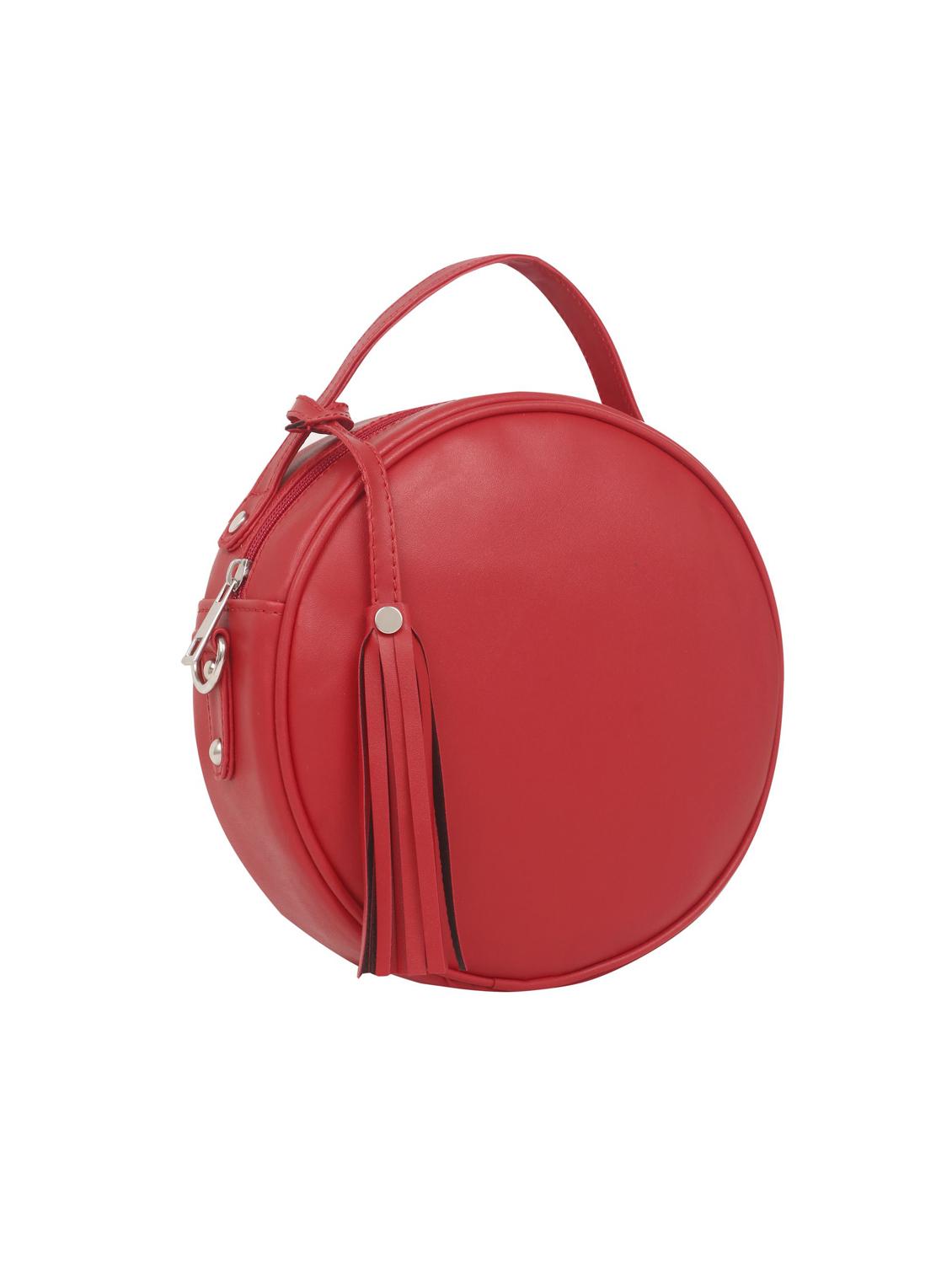 red leatherette (pu) sling bag - 17466766 - Standard Image - 4