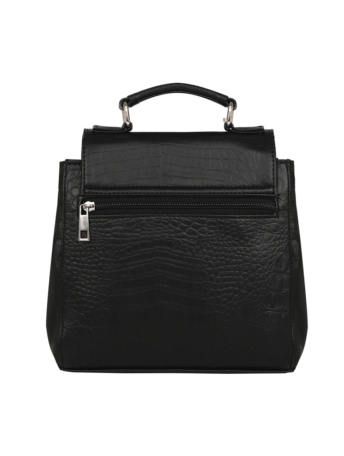black leatherette (pu) sling bag - 17466774 -  Standard Image - 1