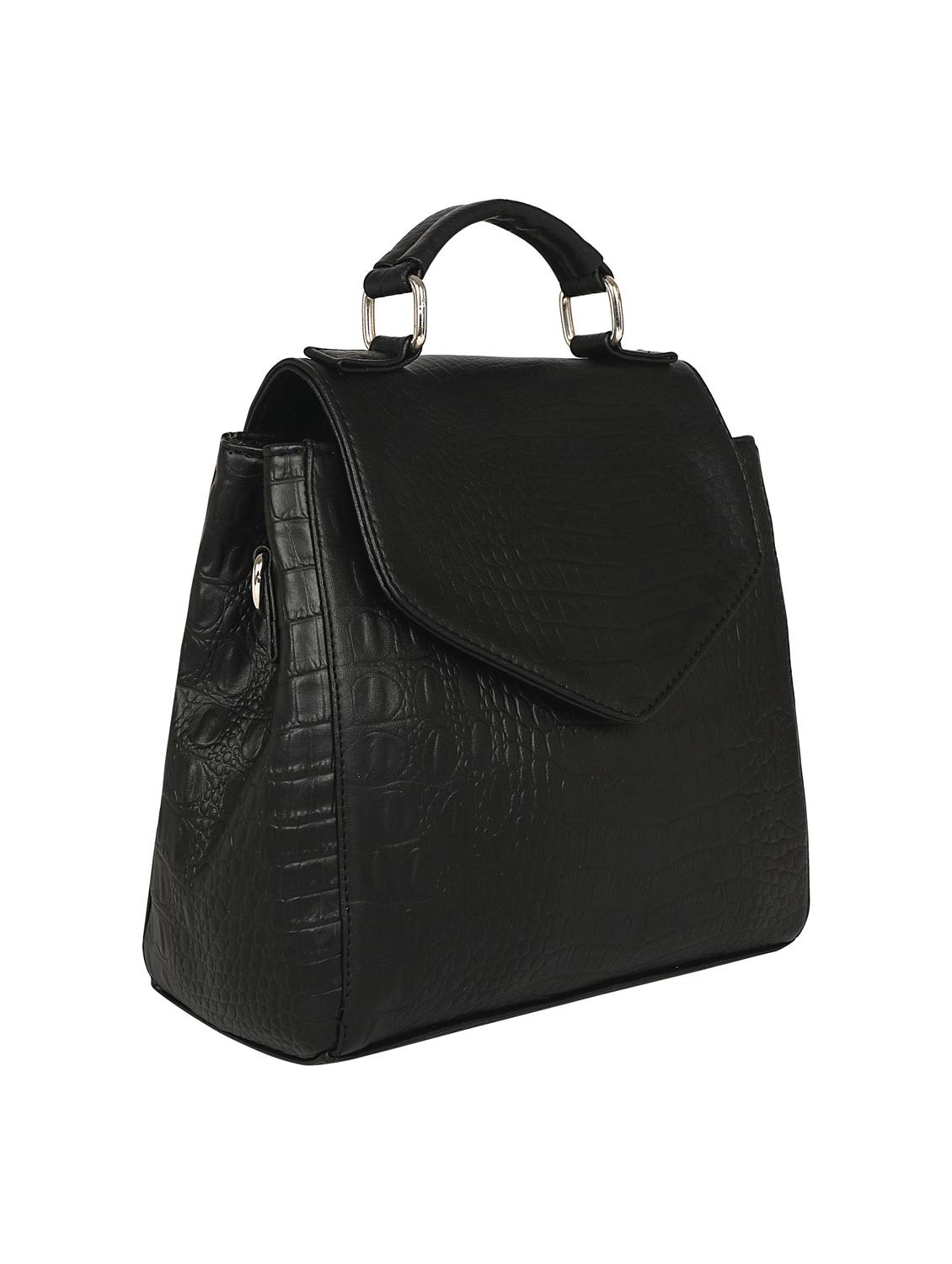 black leatherette (pu) sling bag - 17466774 - Standard Image - 4