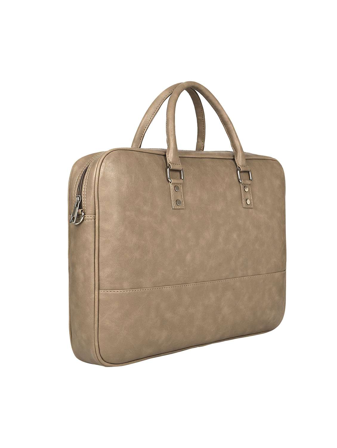 beige leatherette (pu) regular laptop bag - 17466798 -  Standard Image - 4