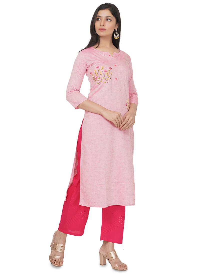 embroidered straight kurta - 17467001 - Standard Image - 1