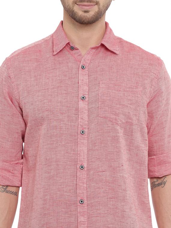 red solid casual shirt - 17468085 - Standard Image - 4